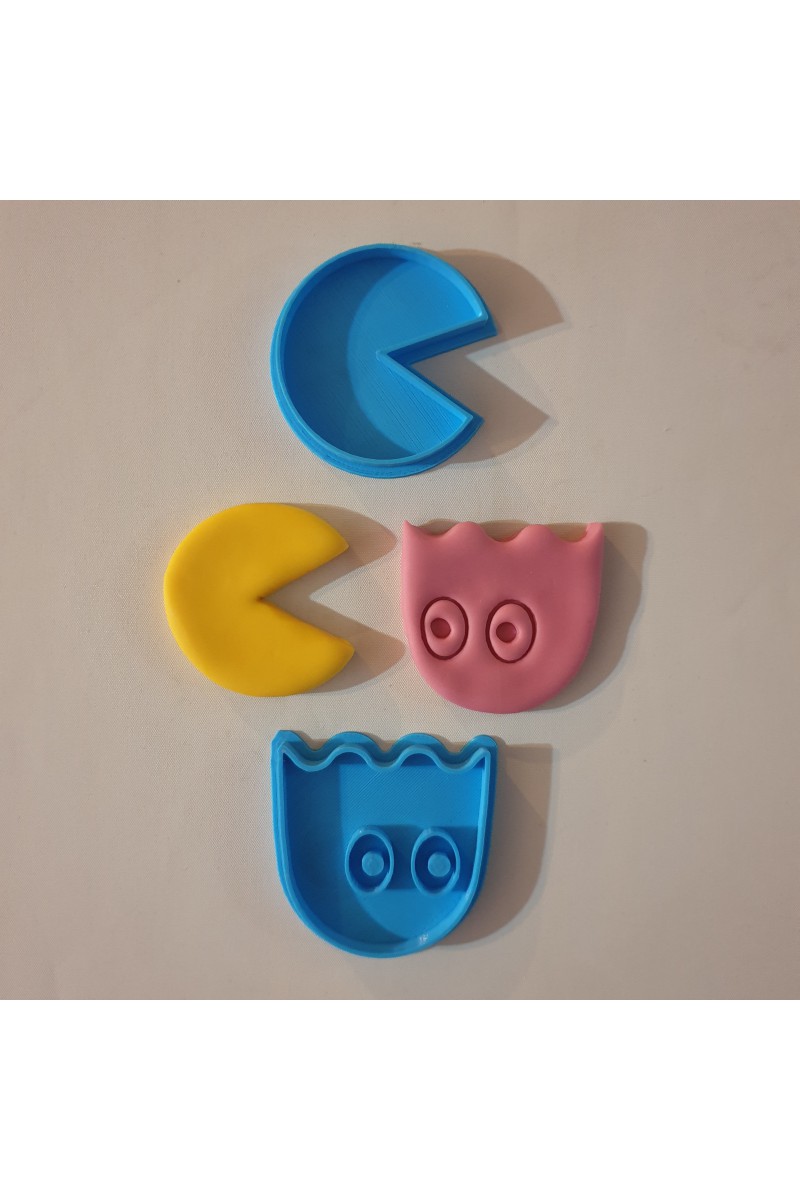 Pacman Set Kurabiye Kalıbı 80X80X10 mm