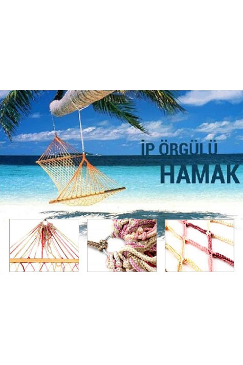 ip Örgülü Ahşap Hamak