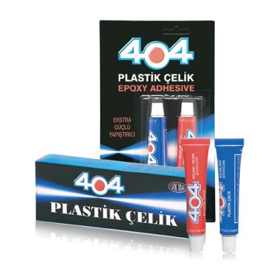 404 Plastik Çelik Epoksi Yapıştırıcı Çift Karışımlı 41 Gr ikiz Tüp