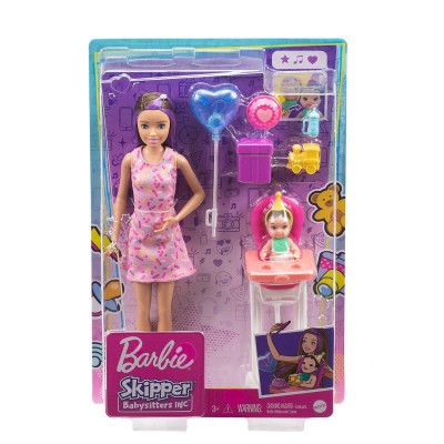 Fhy97 Barbie Bebek Bakıcısı Bebeği Ve Aksesuarları Oyun Seti