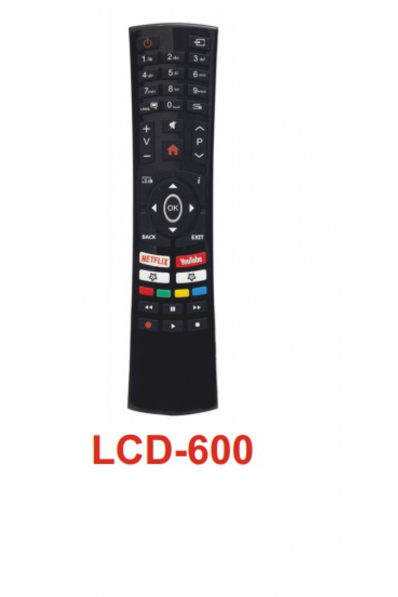 Vestel Uyumlu Netflix Youtube Tuşlu Tv Kumandası  - Lcd 600