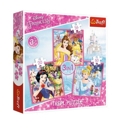 Puzzle-34833 Disney Princess 3ın1 Puzzle