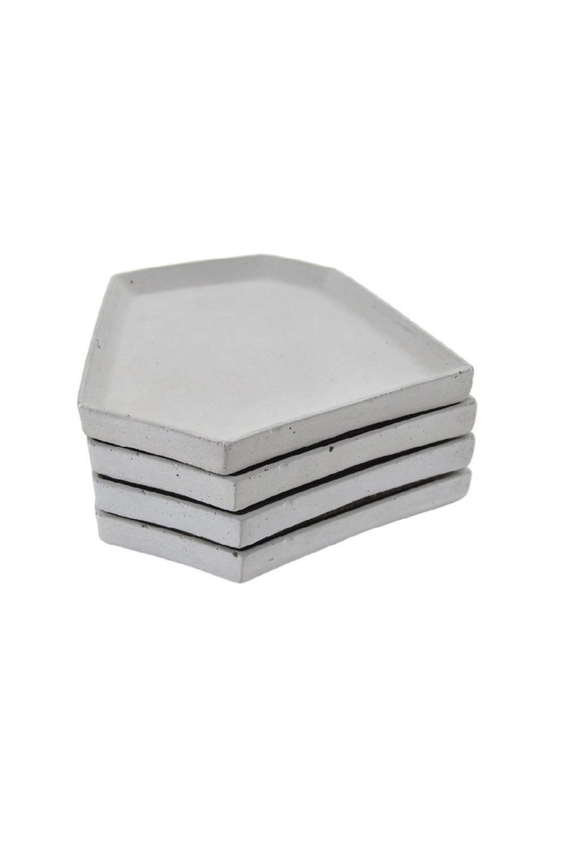 Geometrik Beton Bardak Altlığı 4 Lü Set